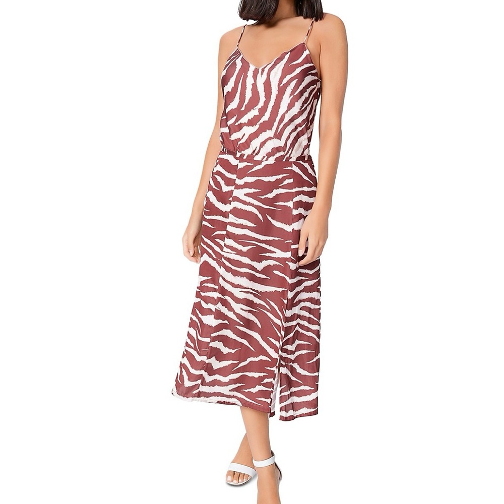 Paige Satin top and skirt set zebra pattern
